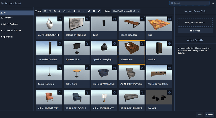 amazon sumerian realidad virtual en la nube AWS México