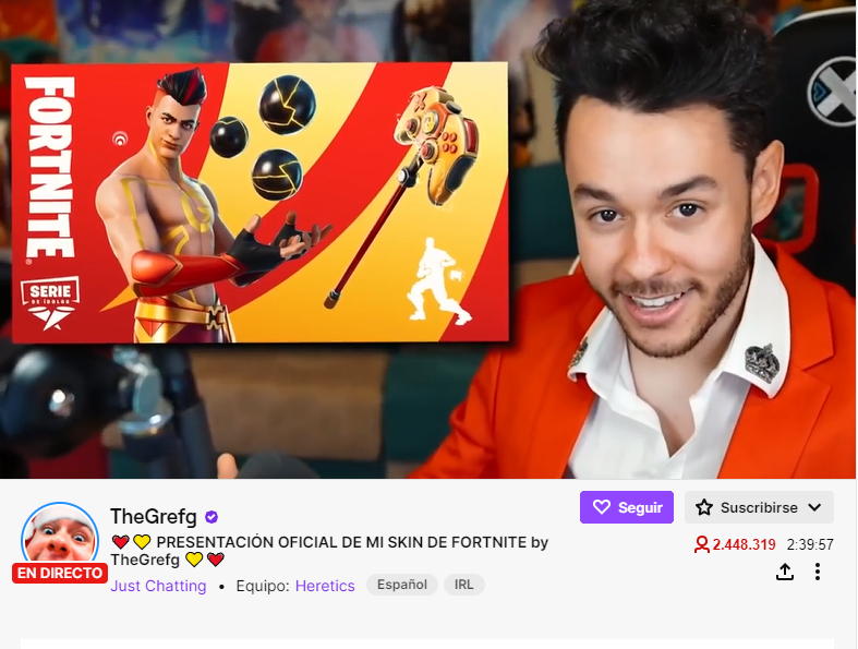TheGrefg presentación de Skin