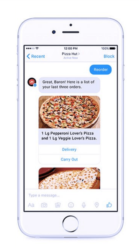 Chatbot pedido pizza