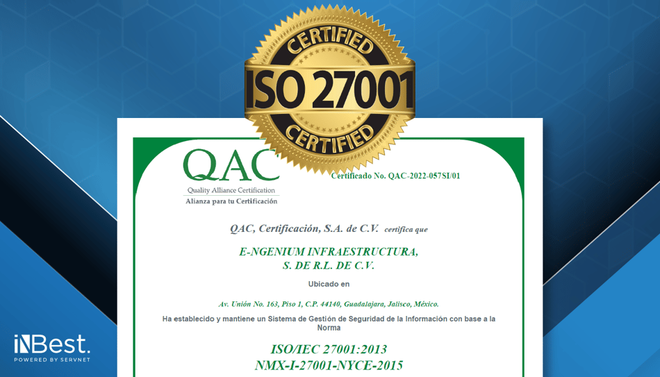 iNBest obtiene certificación ISO 27001